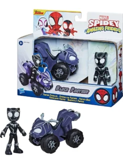 Hasbro Spielwaren Marvel Spidey And His Amazing Friends Black Panther Panther-Quad Actionfiguren Actionfiguren