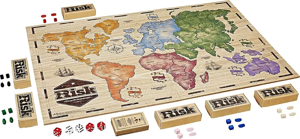 Hasbro - Risiko - Holz Sonderedition Brettspiel Gesellschaftsspiel 4 Hasbro - Risiko - Holz Sonderedition Brettspiel Gesellschaftsspiel – Bild 2